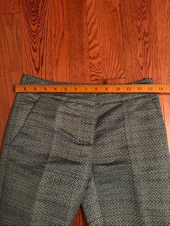 Pierre Balmain Blue and Green Geometric Print Pants - Picture 6 of 7